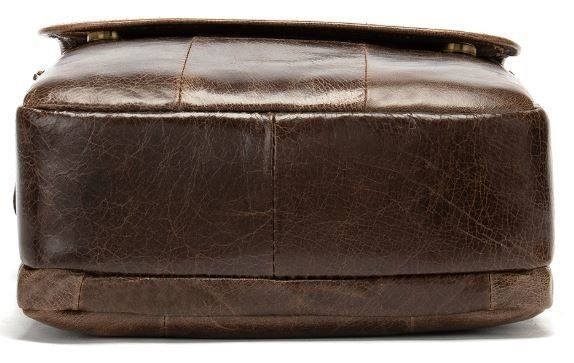 Вертикальна сумка чоловіча 14863 Vintage коричнева