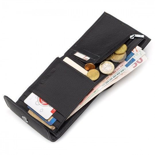 Кошелек ST Leather 18313 (ST155) черный кожаный