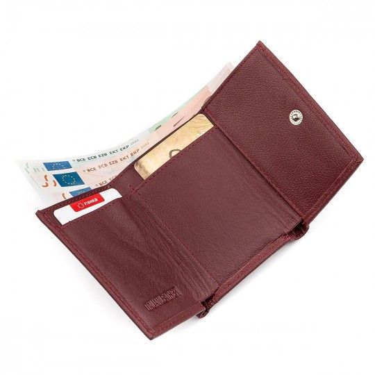 Кошелек ST Leather 18324 (ST440) натуральная бордовая кожа