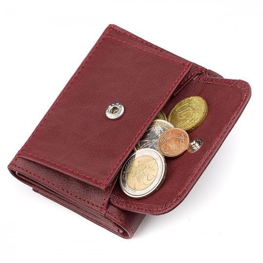 Кошелек ST Leather 18324 (ST440) натуральная бордовая кожа