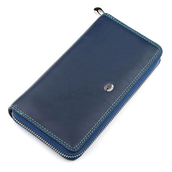 Кошелек женский ST Leather 18375 (SB71) на молнии синий