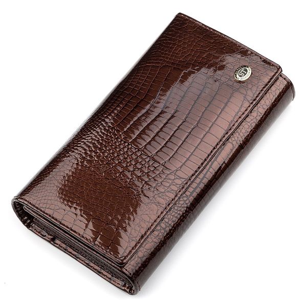 Кошелек женский ST Leather 18427 (S8001A) вместительный коричневый