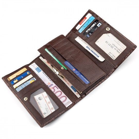 Кошелек женский ST Leather 18427 (S8001A) вместительный коричневый