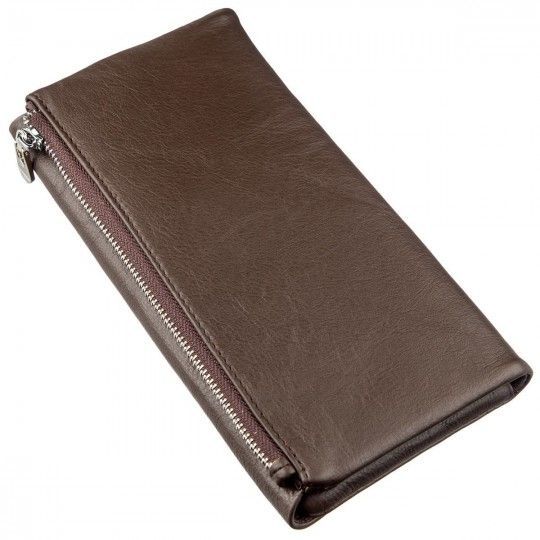 Практичний жіночий гаманець-клатч ST Leather 18841 коричневий