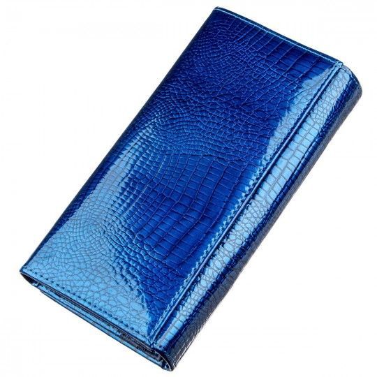 Жіночий лаковий гаманець ST Leather 18901 синій