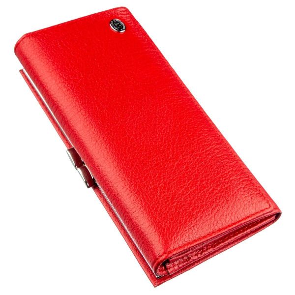 Женский кошелек с монетницей на защелке ST Leather 18957 красный