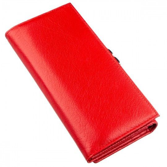 Женский кошелек с монетницей на защелке ST Leather 18957 красный
