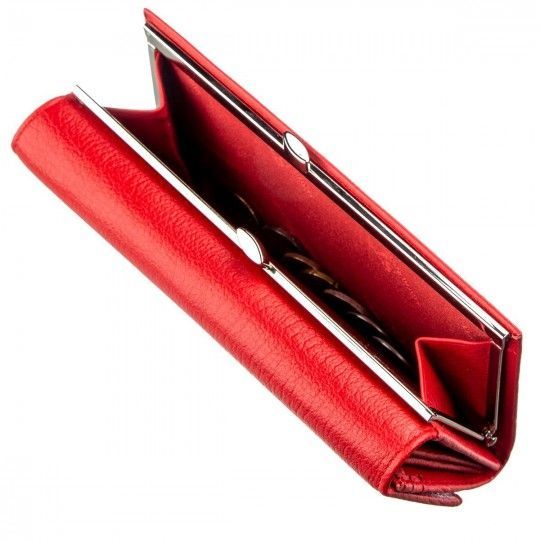 Женский кошелек с монетницей на защелке ST Leather 18957 красный