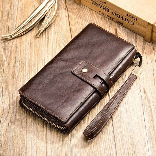 Мужской клатч в гладкой коже 20236 Vintage коричневый
