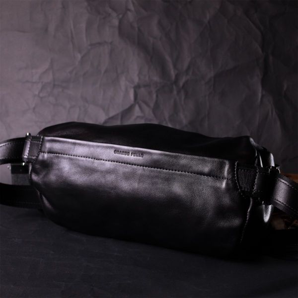 Сумка через плечо из натуральной кожи Grande Pelle 11649 черная
