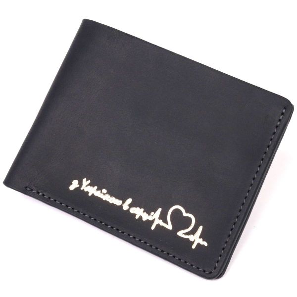 Практичний шкіряний гаманець у дві додавання Серце Grande Pelle 16753 чорний Практичний шкіряний гаманець у дві додавання Серце Grande Pelle 16753 чорний