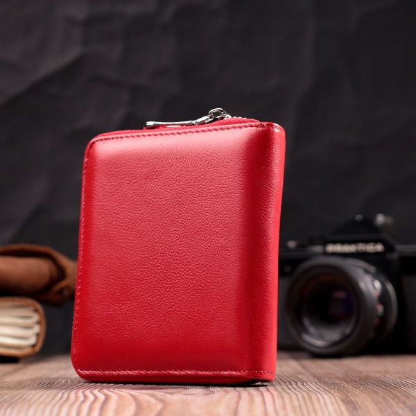 Симпатичний жіночий гаманець із натуральної шкіри ST Leather 22448 червоний
