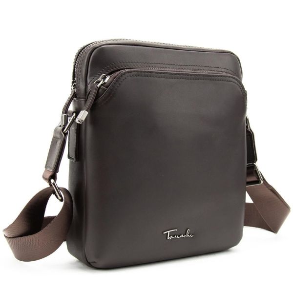 Чоловіча шкіряна сумка через плече коричнева Tiding Bag SM8-9686-4C