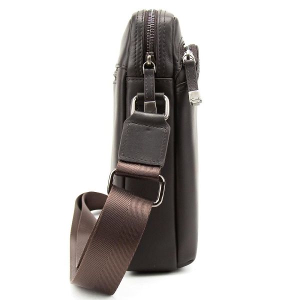 Чоловіча шкіряна сумка через плече коричнева Tiding Bag SM8-9686-4C
