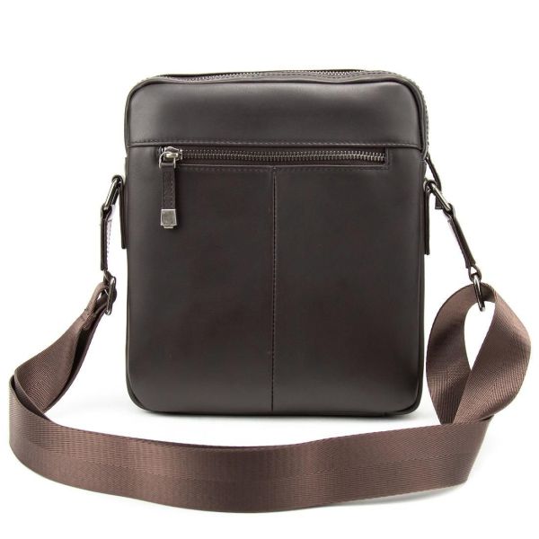 Чоловіча шкіряна сумка через плече коричнева Tiding Bag SM8-9686-4C