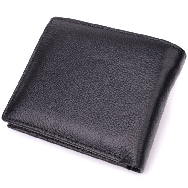 Стильний чоловічий гаманець із натуральної шкіри ST Leather 22457 чорний
