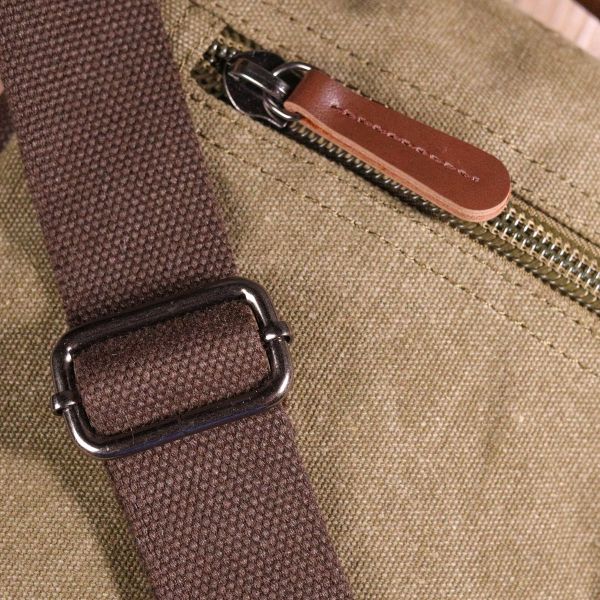 Тканевая мужская сумка из плотного текстиля 21227 Vintage оливковая