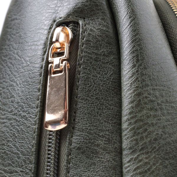 Зручна жіноча сумка з однією лямкою через плече з екошкіри Vintage 22756 зелена