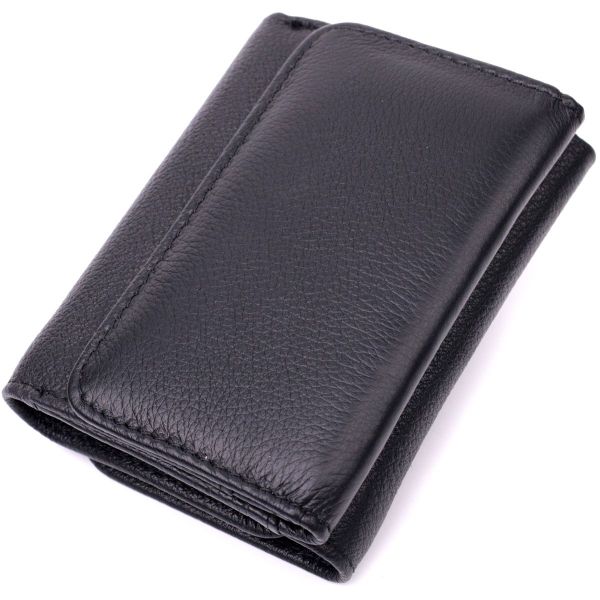 Жіночий горизонтальний гаманець з натуральної шкіри ST Leather 19477 чорний