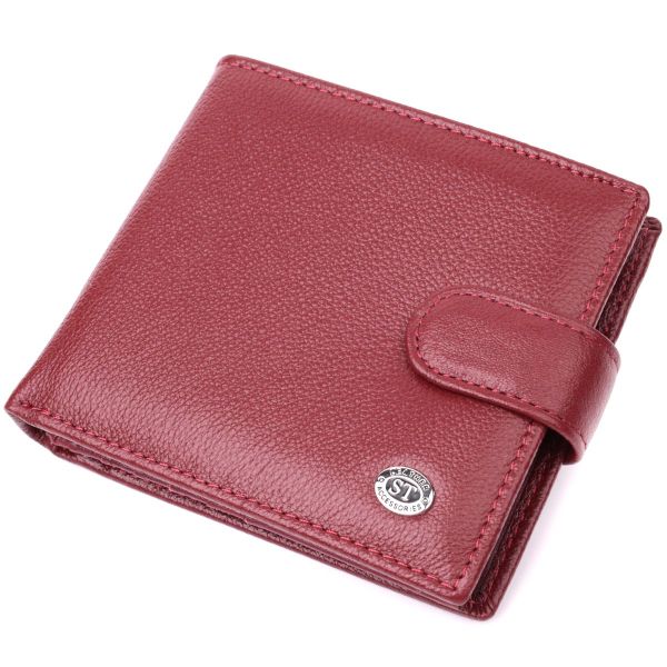 Практичний жіночий гаманець з натуральної шкіри ST Leather 22554 бордовий