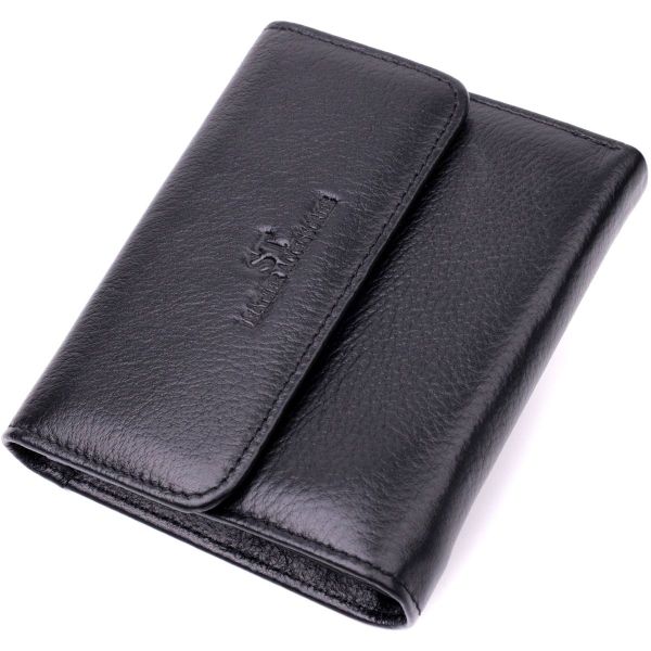 Жіночий гаманець з монетницею з натуральної шкіри ST Leather 19494 чорний